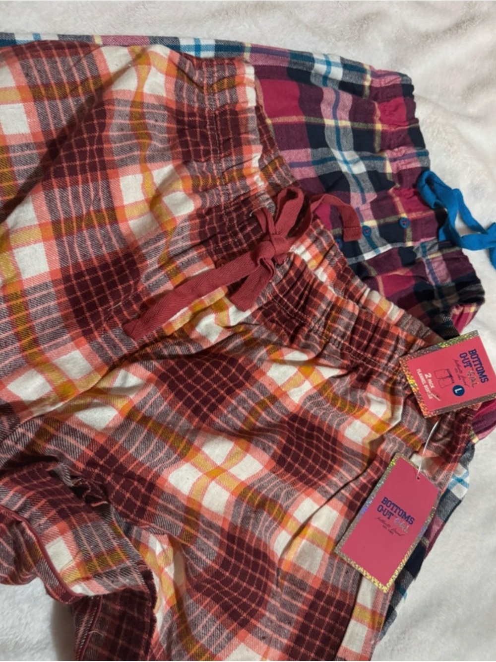 Plaid Pull-On Girls' Shorts - Red Multi